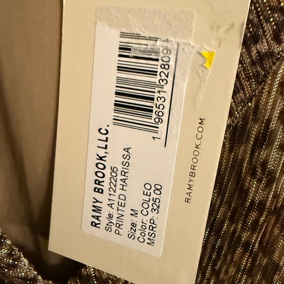Ramy Brook Gold Harissa Blouse Size Medium NWT - Picture 4 of 4